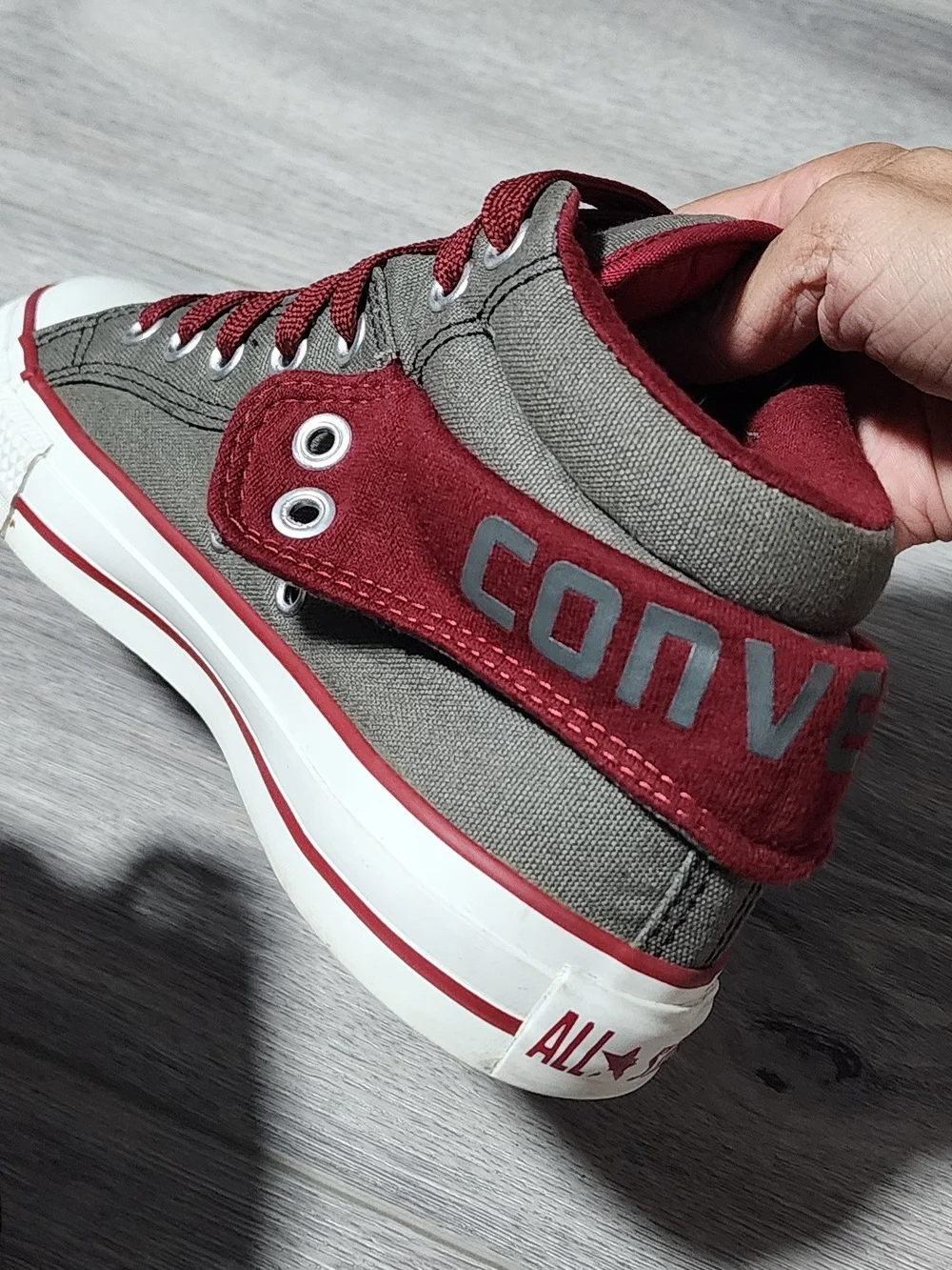 Converse Chuck Taylor High Street Mid Top Sneakers Burgundy Womens Size 8 Mens 6